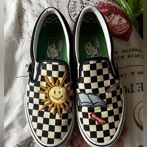 Designed checkered vans